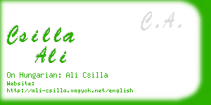 csilla ali business card